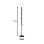 Coat rack Tebera metal in black color D30x170cm - Image 4