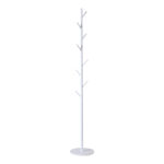 Coat rack Tebera metal in white color D30x170cm