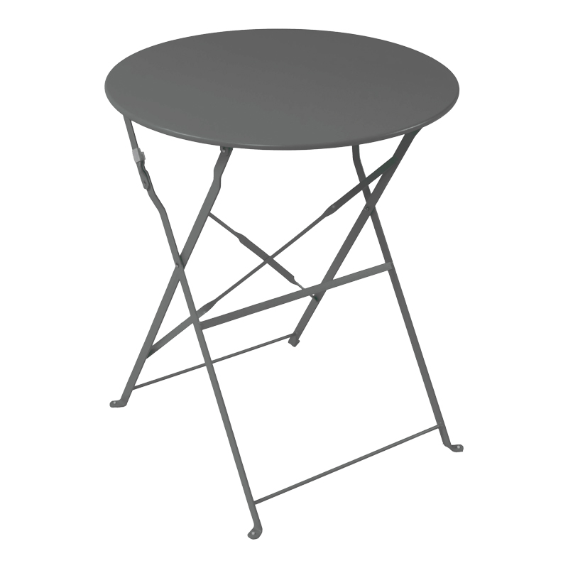 400-000005 Bistro table metal folding in anthracite color D60x71cm - Image 1