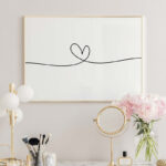 Wall art in frame Heily with digital print 48x1.5x33cm