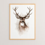 Wall art in frame Deereby with digital print 33x1.5x48cm