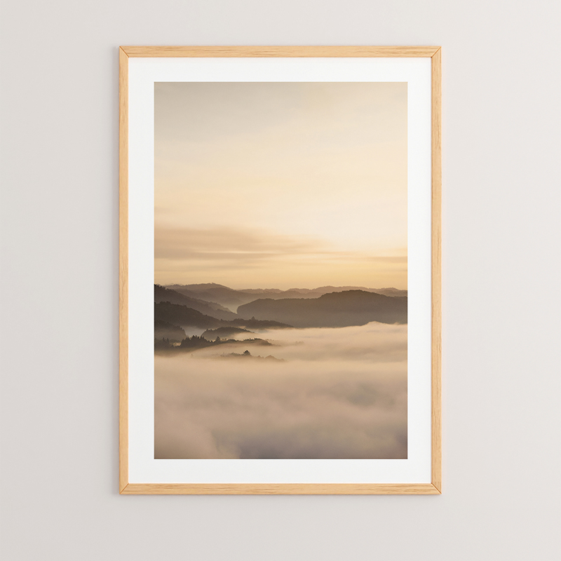 409-000012 Wall art in frame Montagna with digital print 33x1.5x48cm - Image 1