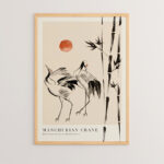 Wall art in frame Birdo with digital print 33x1.5x48cm