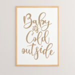 Wall art in frame Berby with digital print 33x1.5x48cm