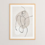 Wall art in frame Revel with digital print 33x1.5x48cm