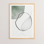 Wall art in frame Bereto with digital print 33x1.5x48cm