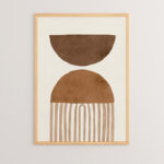 Wall art in frame Serby with digital print 33x1.5x48cm