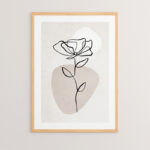 Wall art in frame Bevo with digital print 33x1.5x48cm