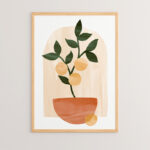 Wall art in frame Otoben with digital print 33x1.5x48cm