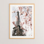 Wall art in frame Pariza with digital print 33x1.5x48cm