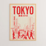 Wall art in frame Tokia with digital print 33x1.5x48cm