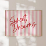 Wall art in frame Sweete with digital print 48x1.5x33cm