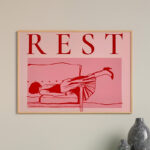 Wall art in frame Restika with digital print 48x1.5x33cm