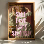 Wall art in frame Selef with digital print 33x1.5x48cm