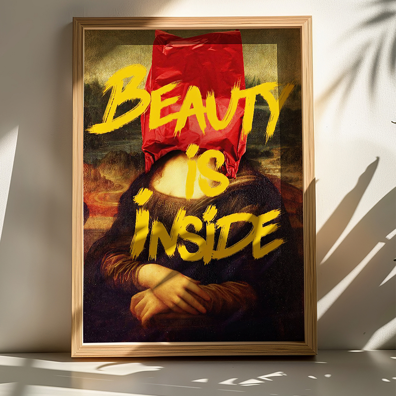 409-000078 Wall art in frame Loveser with digital print 33x1.5x48cm - Слика 1