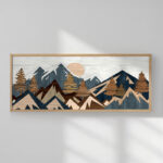 Wall art in frame Kalef with digital print 120x2x50cm