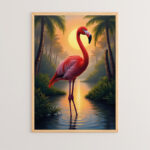 Wall art in frame Buka with digital print 33x1.5x48cm