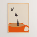 Wall art in frame Jany with digital print 33x1.5x48cm