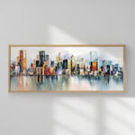 Wall art in frame Oganda with digital print 120x2x50cm