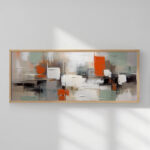 Wall art in frame Zebel with digital print 120x2x50cm