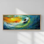 Wall art in frame Copal with digital print 120x2x50cm