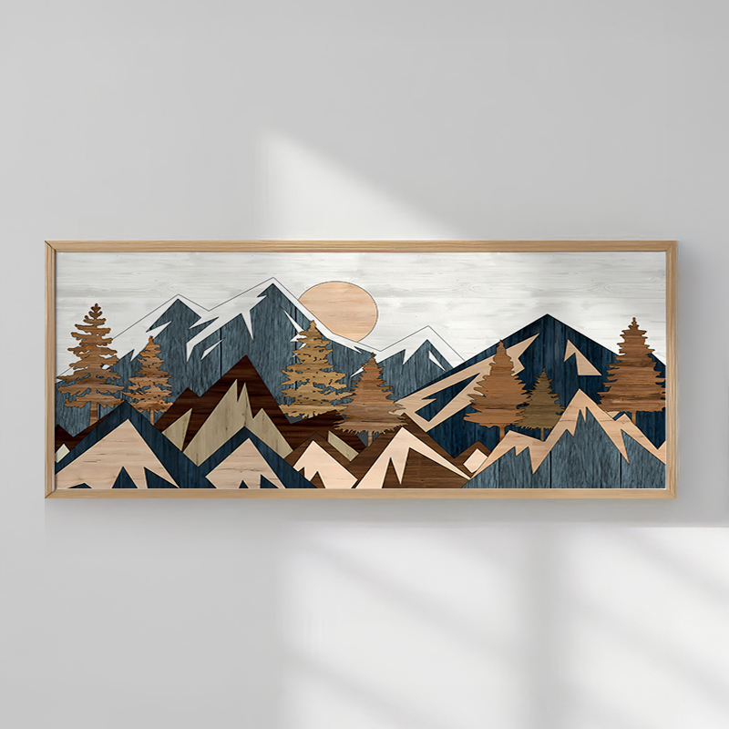 409-000105 Wall art in frame Uelia with digital print 70x2x33cm - Image 1