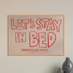 Wall art in frame Slepery with digital print 70x2x50cm