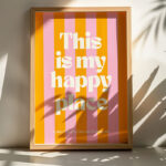 Wall art in frame Happo with digital print 50x2x70cm