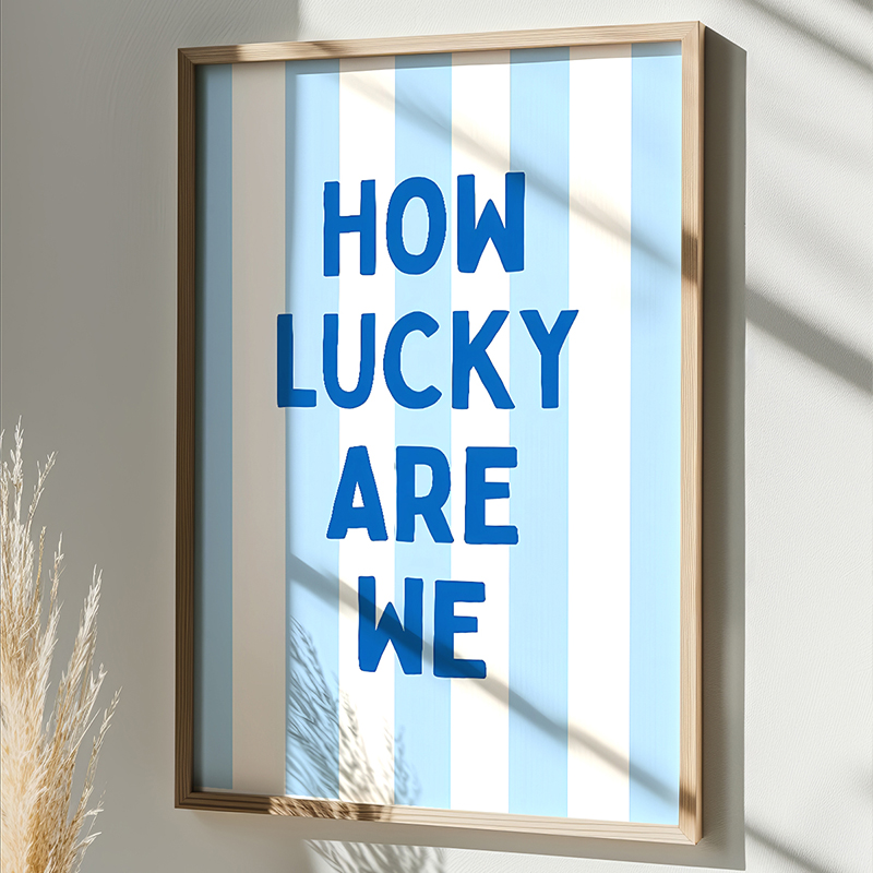 409-000114 Wall art in frame Luckely with digital print 50x2x70cm - Слика 1