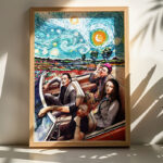 Wall art in frame Heavento with digital print 50x2x70cm