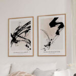 Wall art in frame Argeto diptyque with digital print 33x1.5x48cm