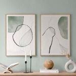 Wall art in frame Tiano diptyque with digital print 33x1.5x48cm