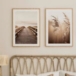 Wall art in frame Neganto diptyque with digital print 33x1.5x48cm
