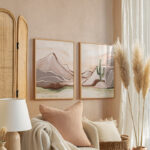 Wall art in frame Beniz diptyque with digital print 33x1.5x48cm