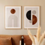 Wall art in frame Derpie diptyque with digital print 33x1.5x48cm