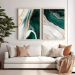 Wall art in frame Sesonbe diptyque with digital print 33x1.5x48cm
