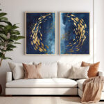 Wall art in frame Bencia diptyque with digital print 33x1.5x48cm