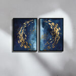 Wall art in frame Bencia I diptyque with digital print 33x1.5x48cm