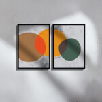 Wall art in frame Derdia I diptyque with digital print 33x1.5x48cm