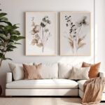 Wall art in frame Jackel diptyque with digital print 33x1.5x48cm
