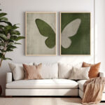 Wall art in frame Obsen diptyque with digital print 33x1.5x48cm