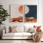 Wall art in frame Lebrano diptyque with digital print 33x1.5x48cm