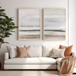 Wall art in frame Vervemy diptyque with digital print 33x1.5x48cm