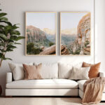 Wall art in frame Secrea diptyque with digital print 33x1.5x48cm