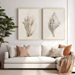 Wall art in frame Hanzel diptyque with digital print 33x1.5x48cm