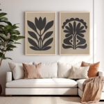 Wall art in frame Tianta diptyque with digital print 33x1.5x48cm