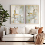 Wall art in frame Menaz diptyque with digital print 33x1.5x48cm