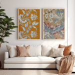 Wall art in frame Fanea diptyque with digital print 33x1.5x48cm