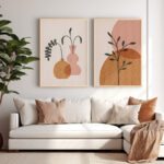 Wall art in frame Asren diptyque with digital print 33x1.5x48cm