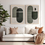 Wall art in frame Edramy diptyque with digital print 33x1.5x48cm